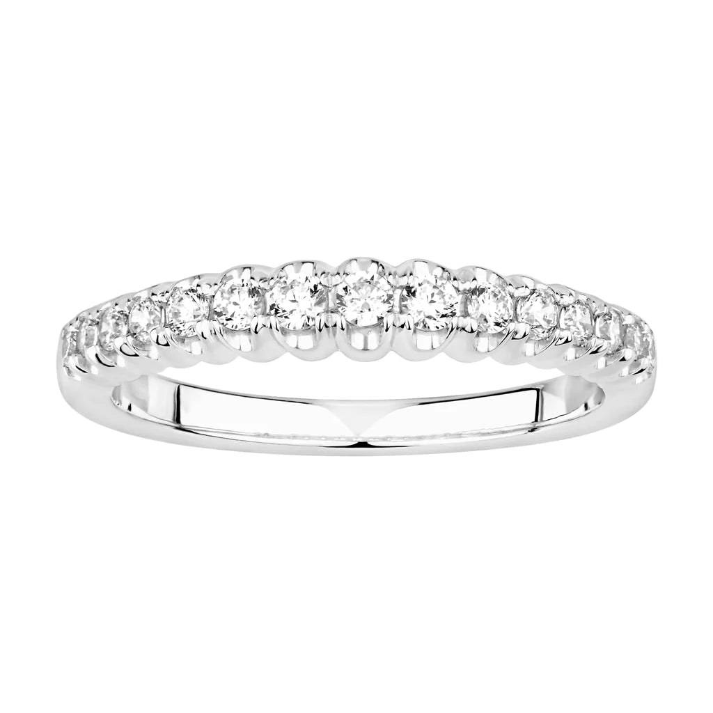 women's engagement rings with three-stone setting -Diamond Half Eternity  Ring (14K)