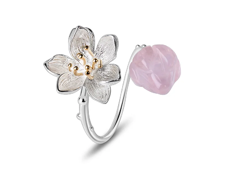 women's rings with natural diamonds -Lotus Whispers Ring II