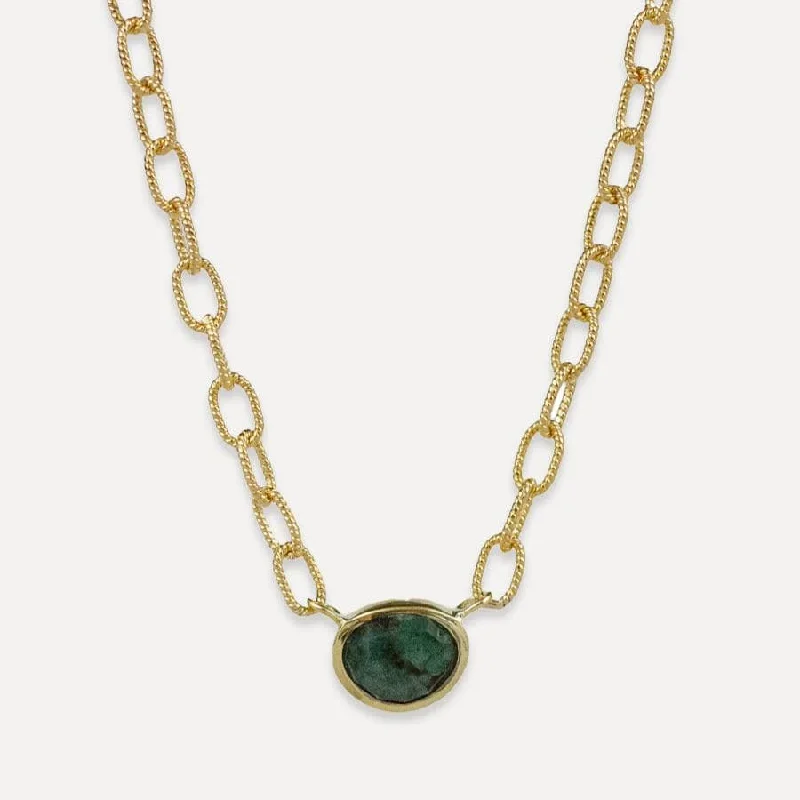 women's necklaces with classic pendant -Emerald Jolie Necklace