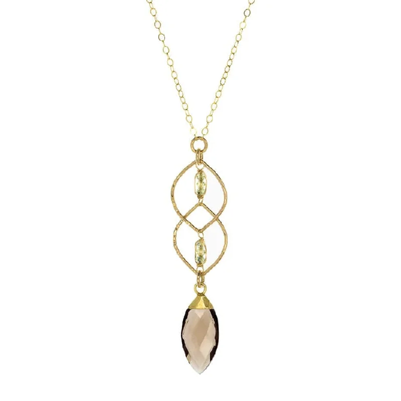 women's necklaces with teardrop pendant -Smokey Cascade Pendant Necklace