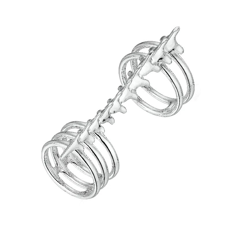 women's rings with platinum band -Serpent's Trace Long Ring - Silver