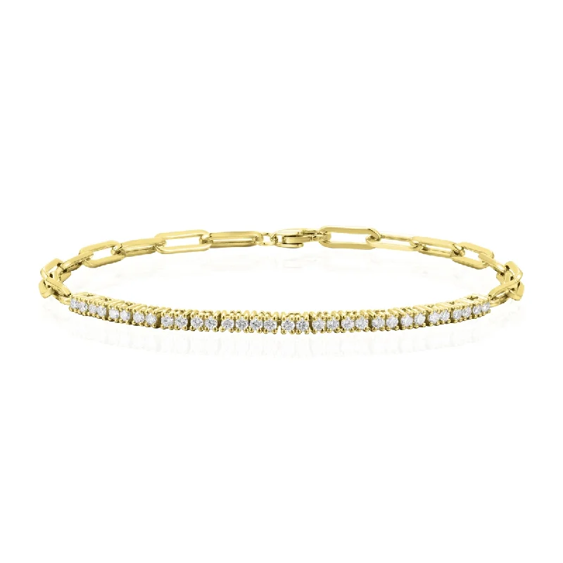 women's bracelets with hammered finish -Half Tennis Bracelet