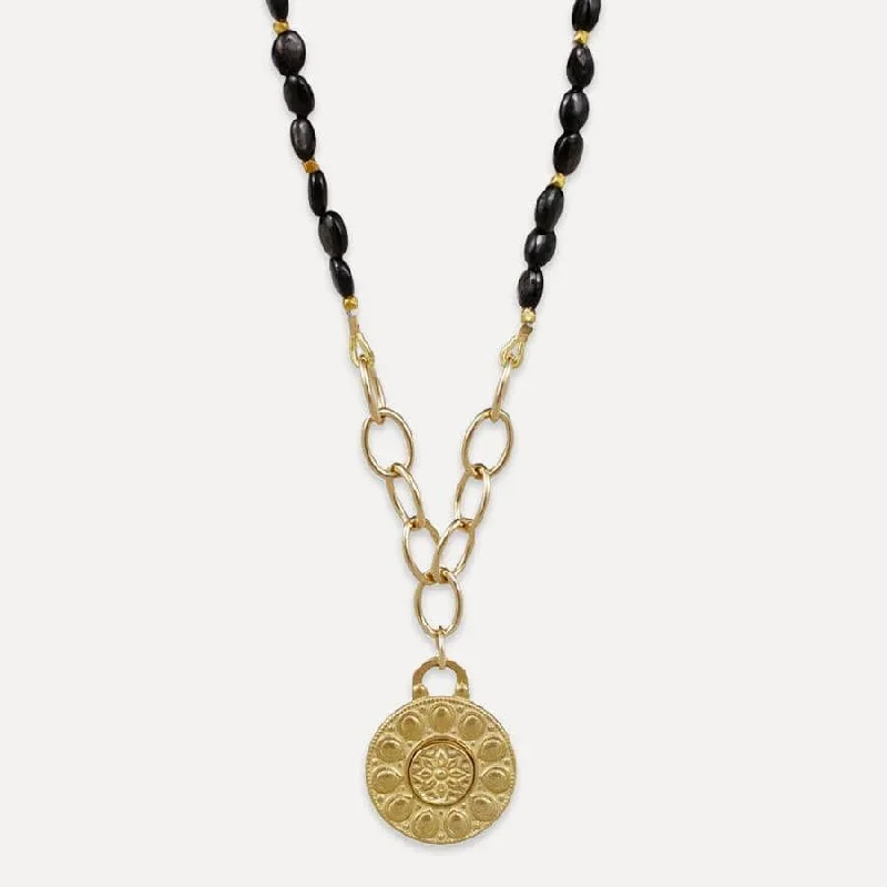 women's necklaces with platinum chain -Satya Medallion Orion Necklace