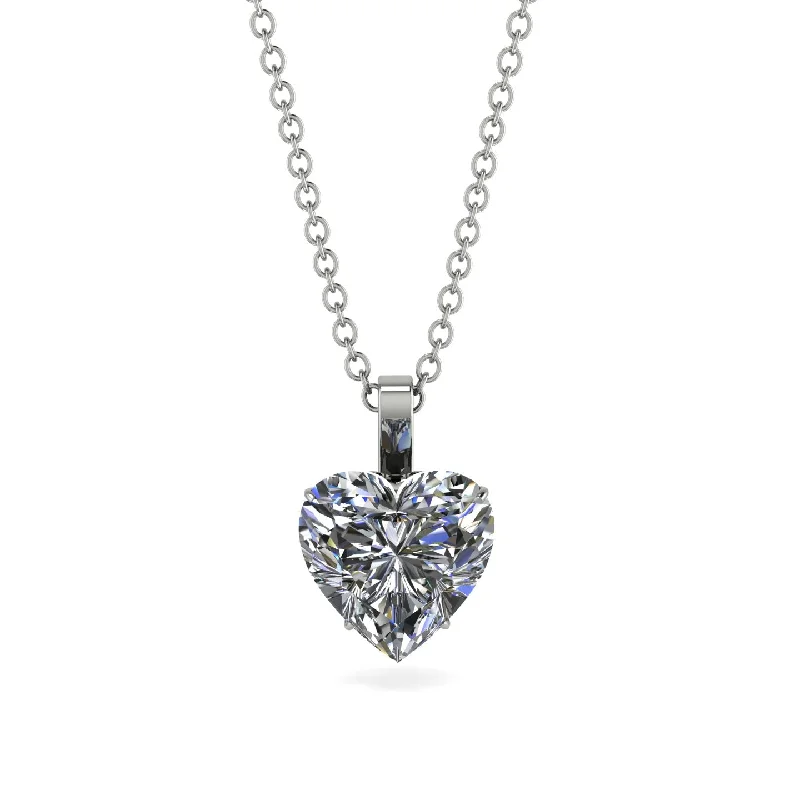 women's necklaces with modern style -Heart Diamond Necklace - Noelle No. 33