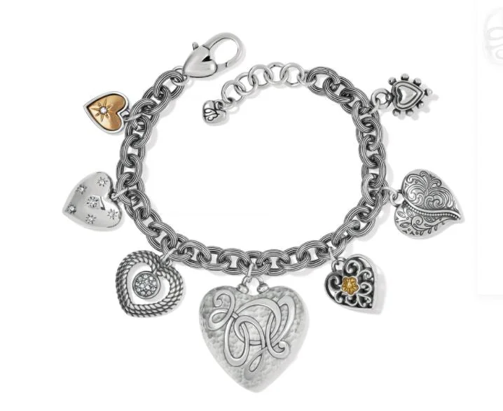 women's bracelets with engraved details -One Heart Endless Charm Bracelet