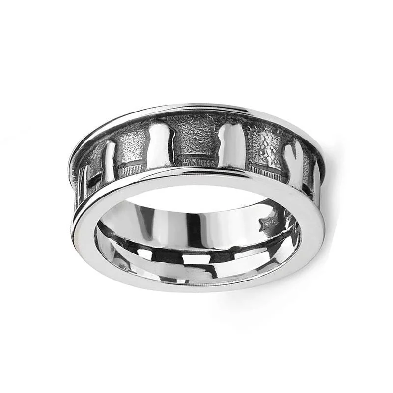 women's rings with curved design -Standing Stones Ring in Sterling Silver