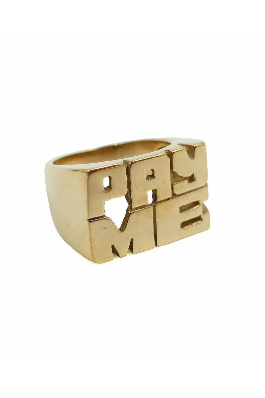 women's rings with heart-shaped diamond -Pay Me Ring