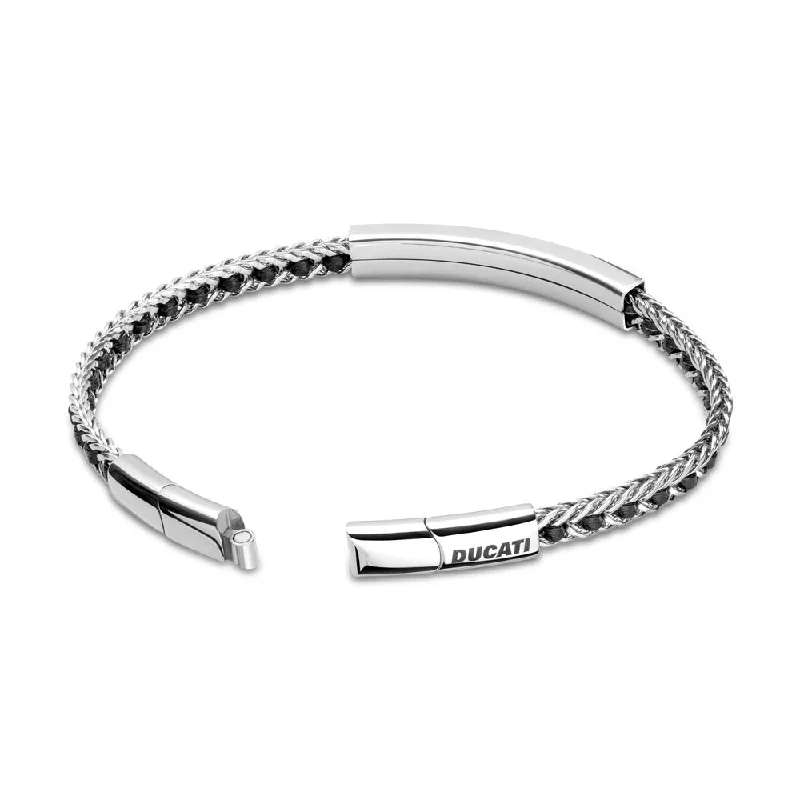 women's bracelets with link chain -Men Catena Silver Bracelet