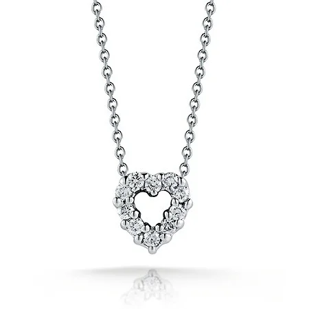 women's necklaces with luxury stones -Roberto Coin TINY TREASURES DIAMOND BABY HEART NECKLACE Pendant