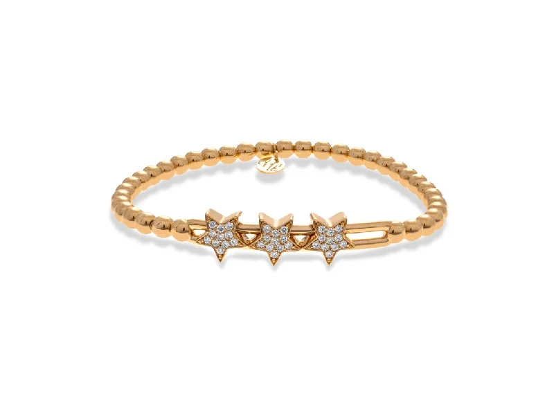 women's bracelets with stylish clasp -Tresor Stars Stretch Bracelet