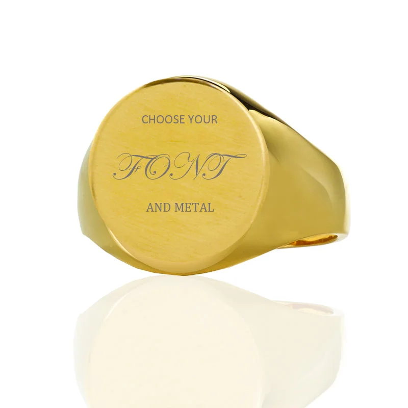 women's rings with luxury finish -Traditional Signet Ring