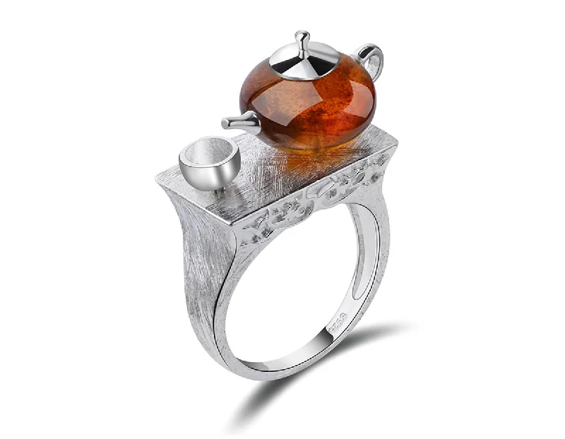 women's rings with bold design -Teapot Ring