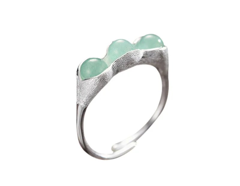 women's rings with unique band -Peapod Ring