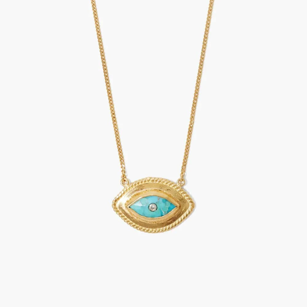 women's necklaces with chic design -Turquoise Mariya Evil Eye Necklace