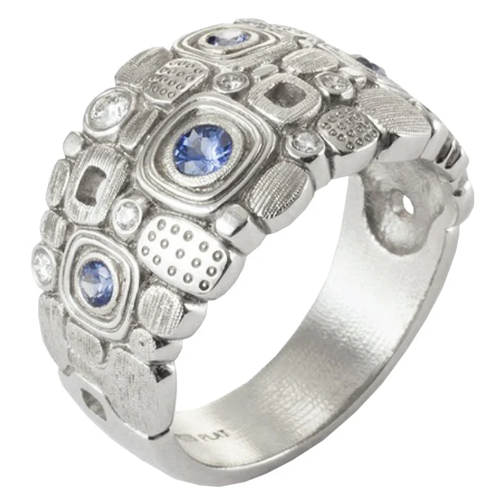 women's rings with sapphire -Alex Sepkus Little Windows Ring - R-101PS