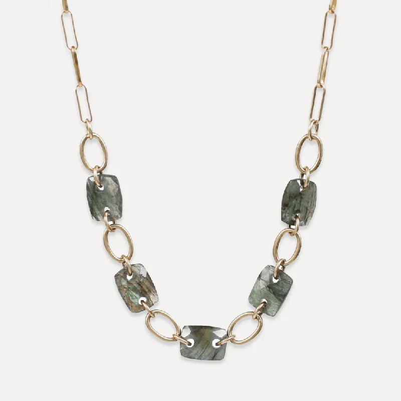 women's necklaces with gemstone accents -Labradorite Meteor Necklace