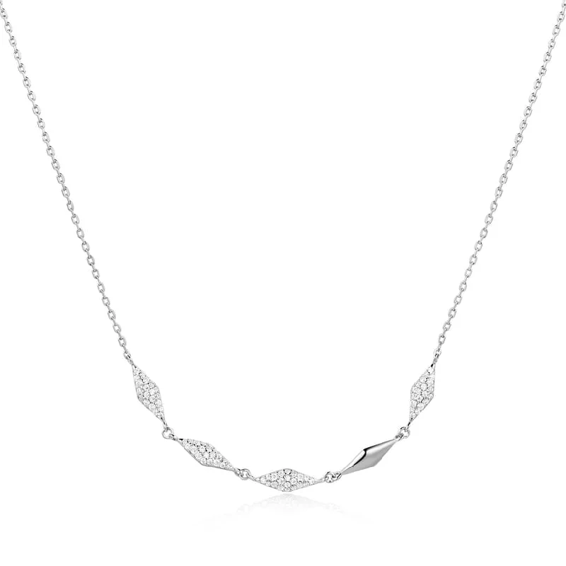 women's necklaces silver -Silver Multi Sparkle Necklace