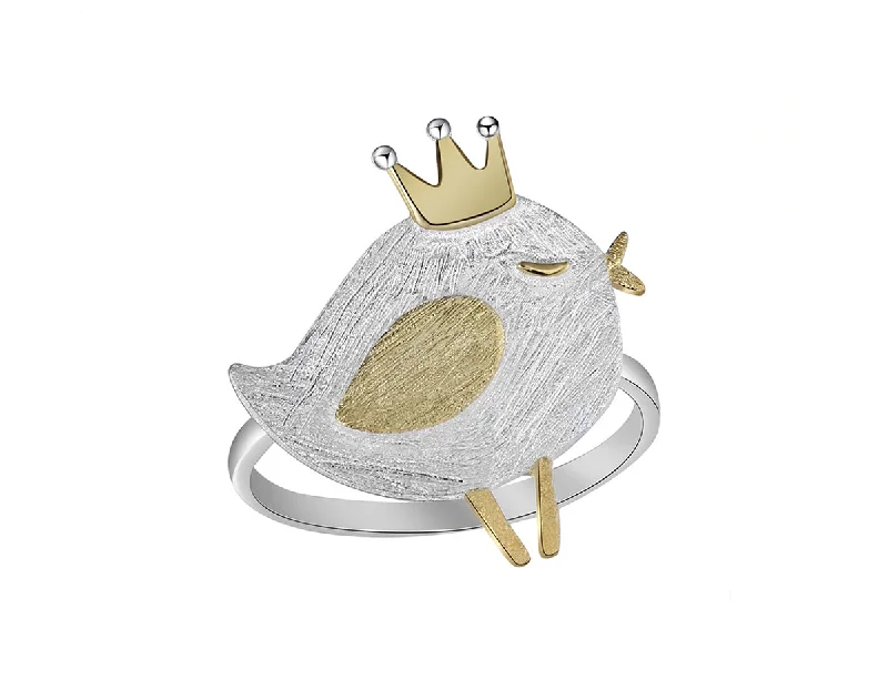 women's rings with aquamarine -Princess Bird Ring