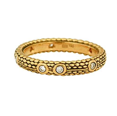 women's rings with star-shaped diamond -Alex Sepkus Brick Work Ring - R-46