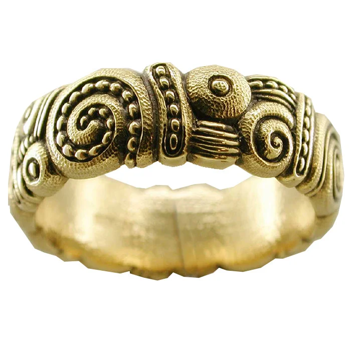 women's rings with double band -Alex Sepkus Crowned Nautilus Ring - R-8M