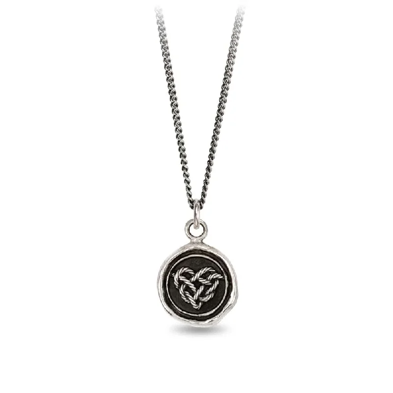 women's necklaces with antique finish -Love Knot Talisman Necklace