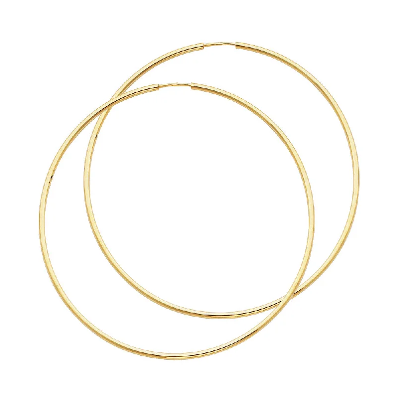 women's earrings with luxurious finish -14K Gold Hoop Earrings