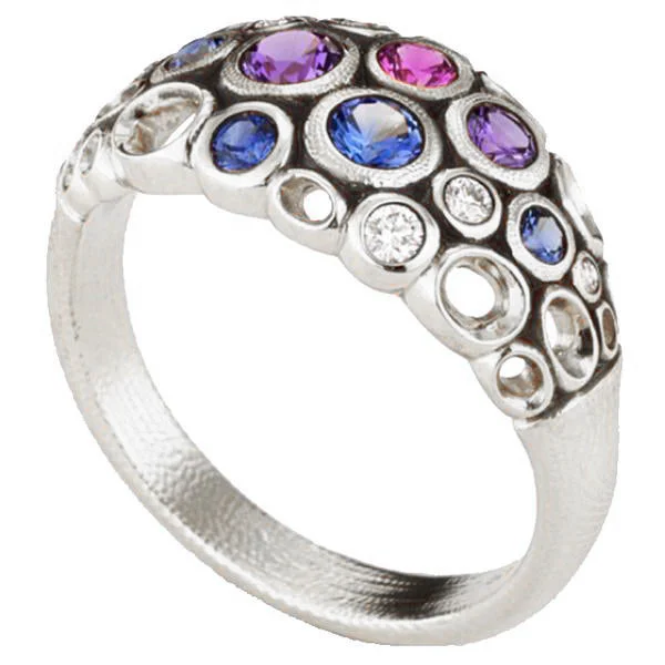 women's rings with round halo -Alex Sepkus Open Work Ring - R-68PFS