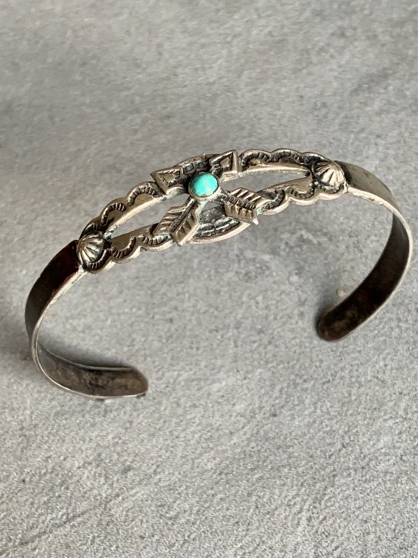 women's bracelets with statement design -Fred Harvey Era  Turquoise Bracelet