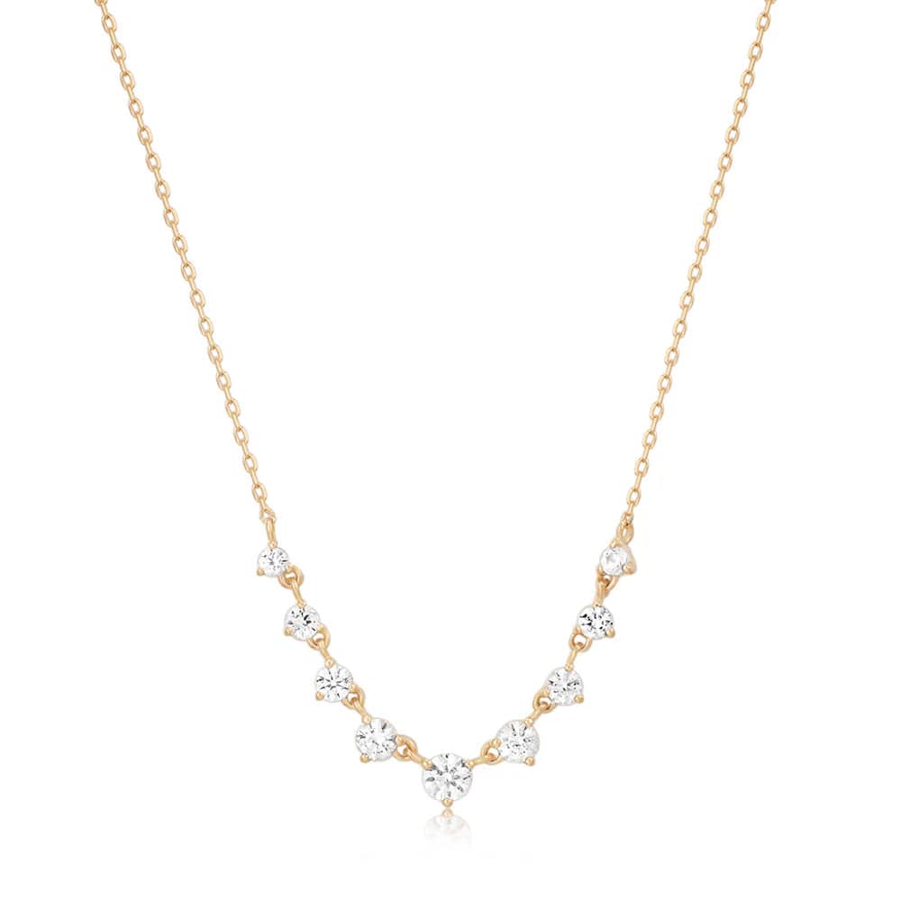 women's necklaces with matching set -Rosamund Rose Cut White Sapphire Necklace