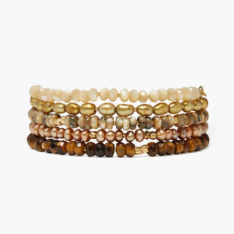 women's bracelets with sapphires -Riviera Wrap Bracelet Natural Mix