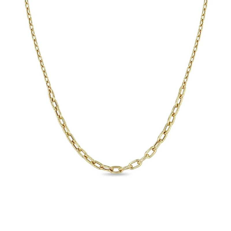 women's necklaces with sparkling zirconia -14k Gold Mixed Station Necklace