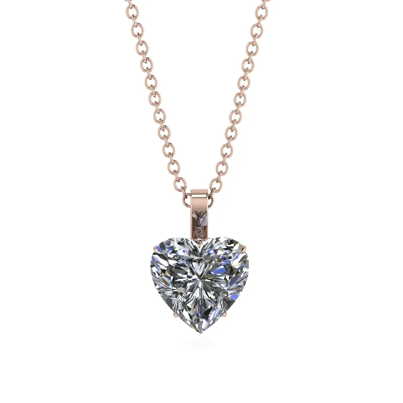 women's necklaces with chain design -Heart Diamond Necklace - Noelle No. 2