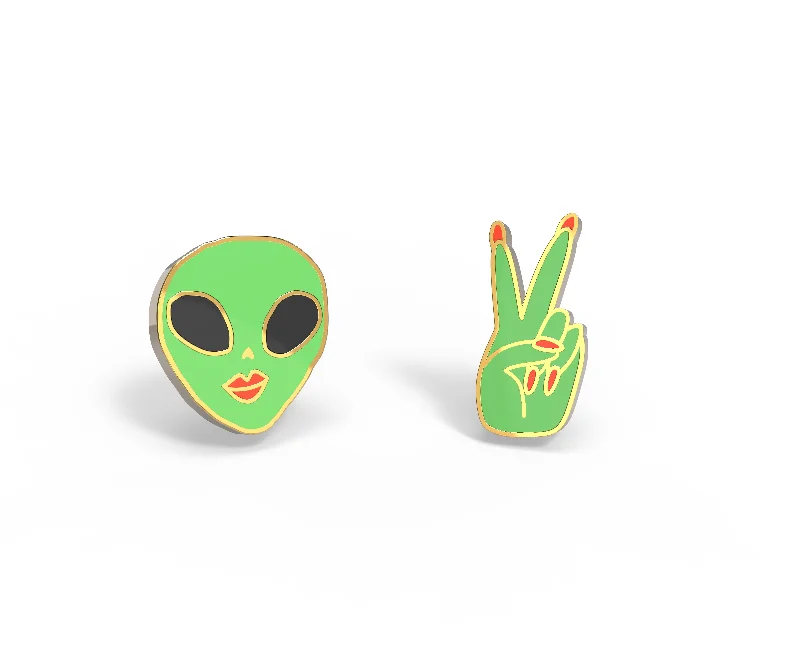 women's earrings with teardrop design -Alien Earrings