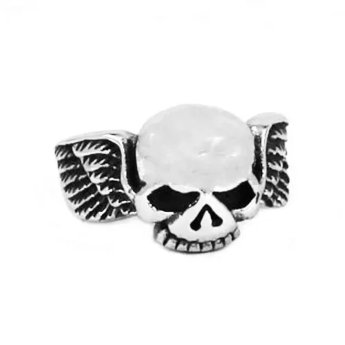 women's rings with antique look -Stainless Steel Willie G Skull Ring