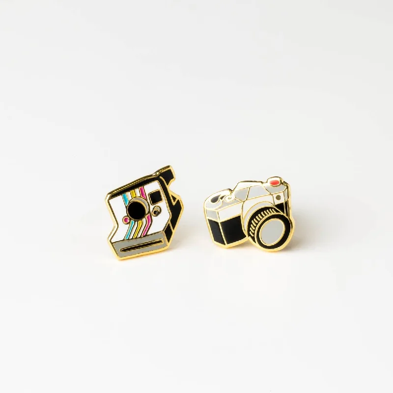 women's earrings with minimalistic look -Camera Earrings