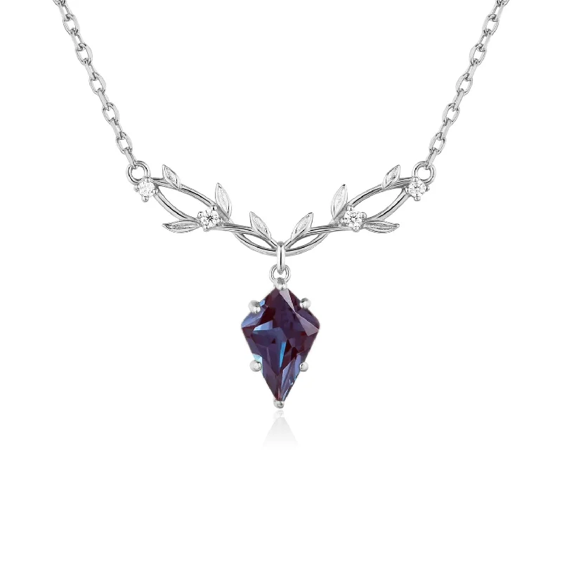 women's necklaces with birthstone -Elven Entwine Alexandrite Necklace