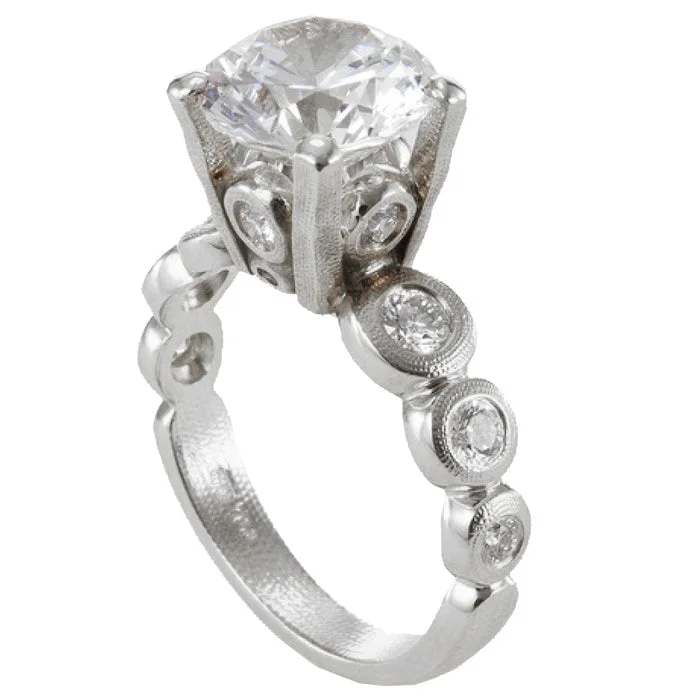 women's rings with solitaire diamond -Alex Sepkus Candy Ring - R-193PMD