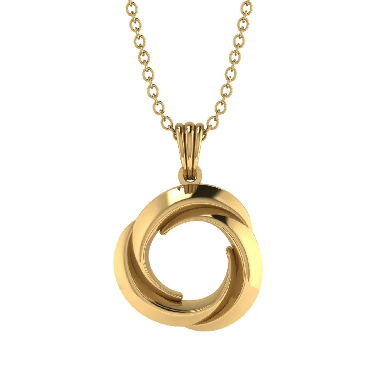 women's necklaces with celestial design -Stunning Three-Round Intertwined Necklace - Angela No. 1