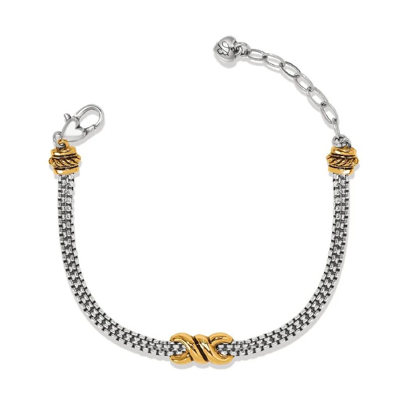 women's bracelets with pearl beads -Interlok Twist Double Chain Bracelet