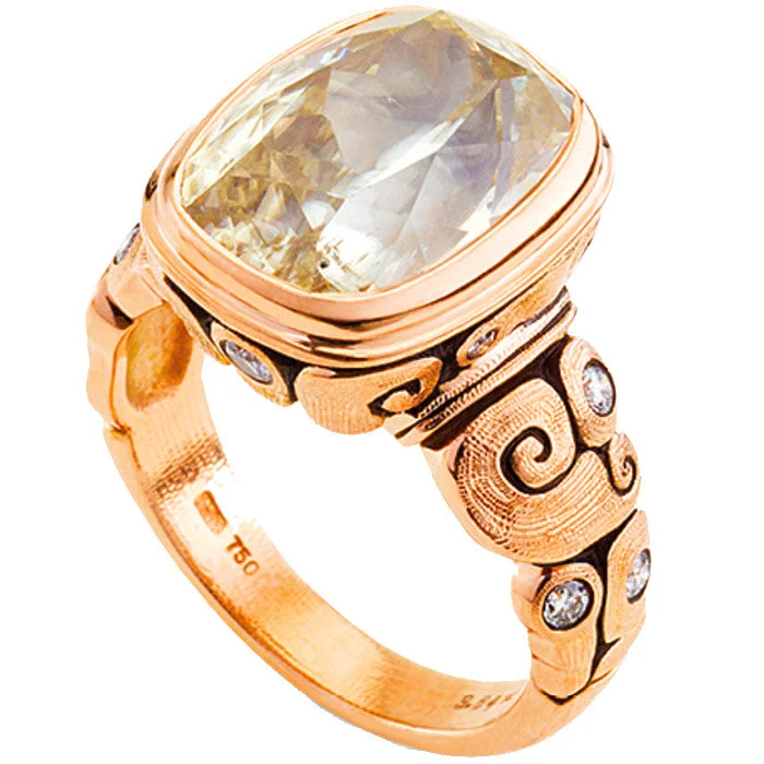 women's rings with multi-stone design -Alex Sepkus Seashell Ring - R-215RM