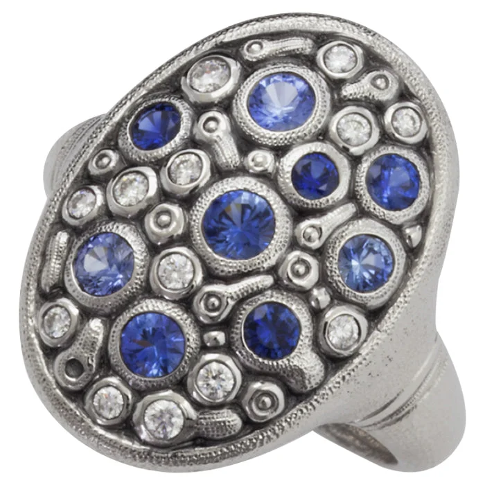 women's rings with natural diamonds -Alex Sepkus Constellation Dome Ring - R-141PS