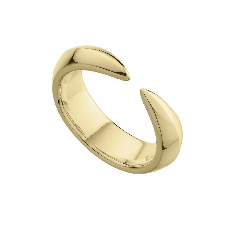 women's rings with eternity band -Arc Ring - Yellow Gold Vermeil