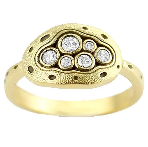 women's rings with channel-set stones -Alex Sepkus Circles Ring - R-140D