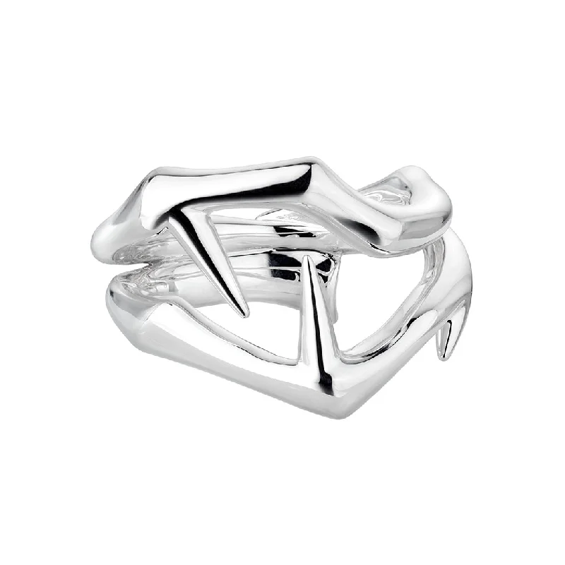 women's rings with engraved band -Blackthorn Ring - Silver