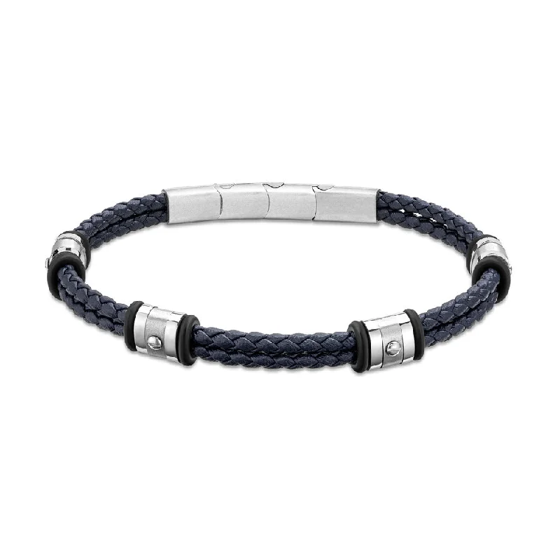 women's bracelets with pearls -Men Contesa Blue Bracelet