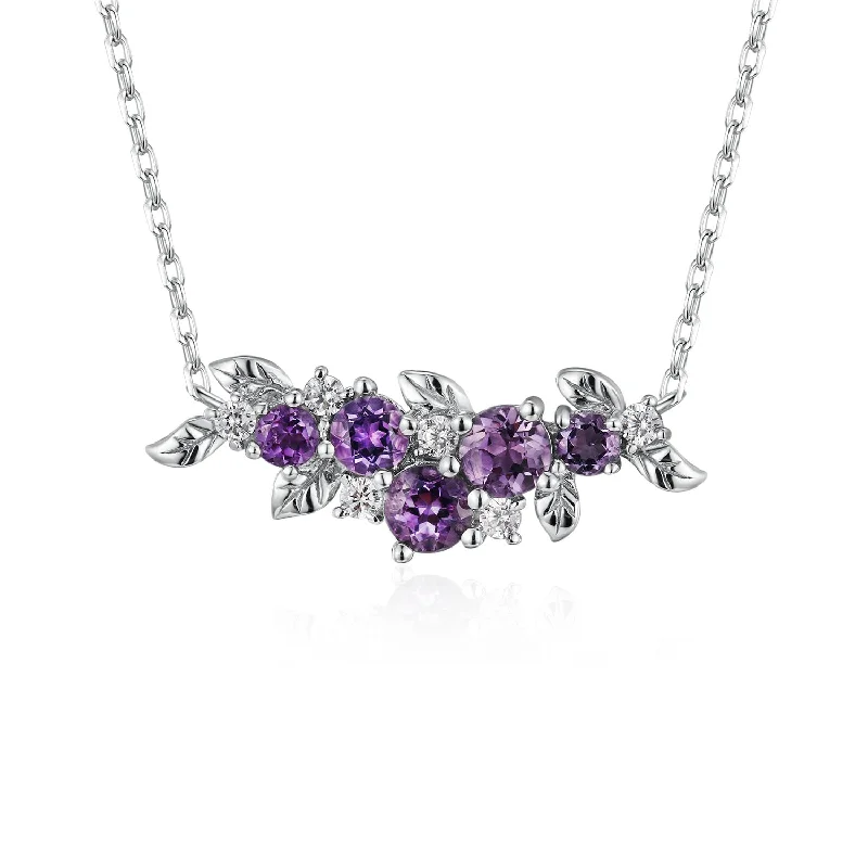 women's necklaces with multi-colored stones -Violet Grapevine Amethyst Necklace