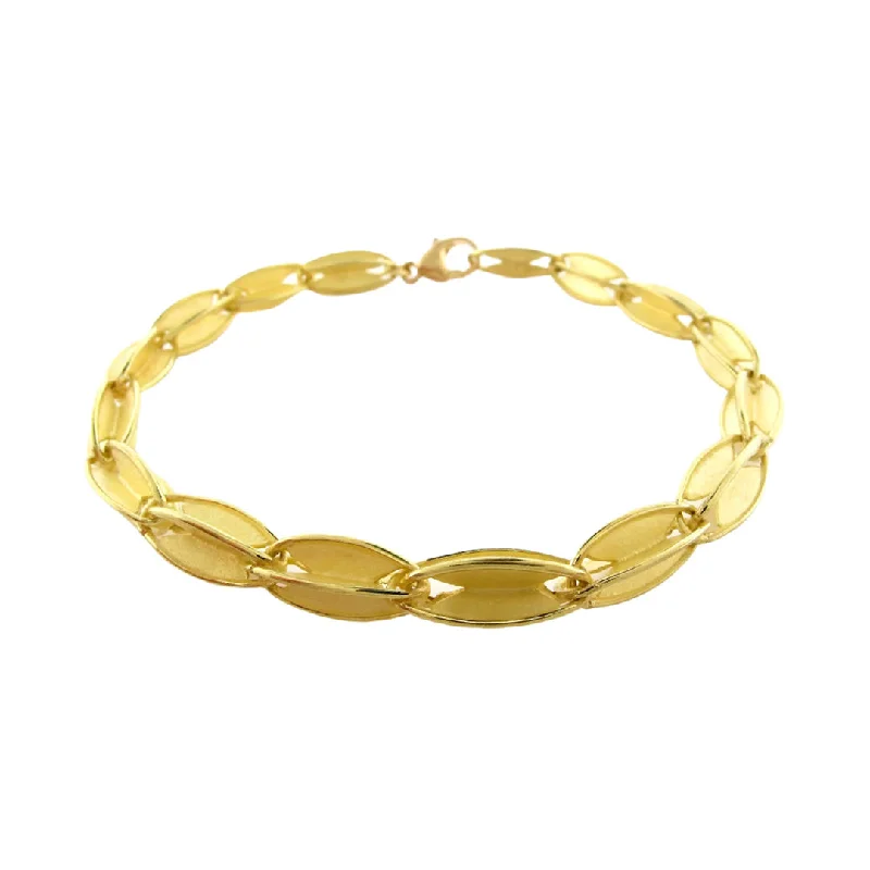 women's bracelets with polished finish -Oval Link Bracelet