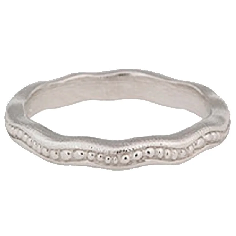 women's rings with curved design -Alex Sepkus Wave Bubble Ring - R-43P