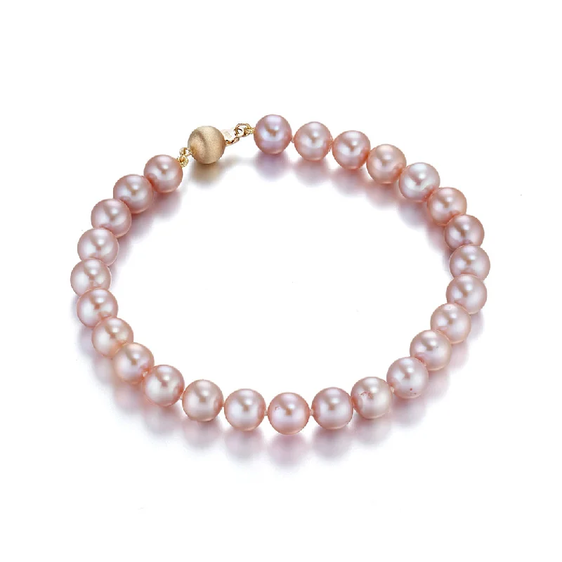 women's bracelets with delicate charms -7mm Pink Pearl Bracelet