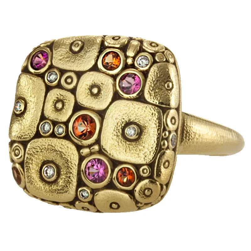 women's rings with ruby -Alex Sepkus Soft Mosaic Dome Ring - R-138S